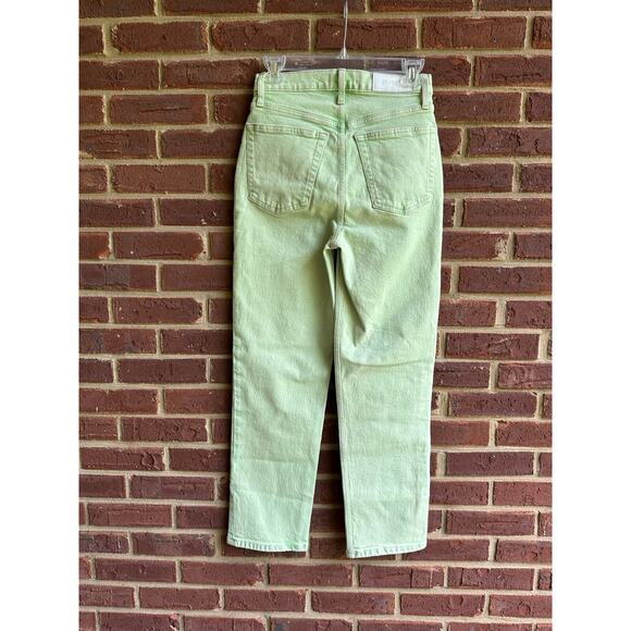 RE/DONE Pistachio Green 26 Straight Leg Denim 70s Stove Pipe Proto Sample NWOT - Picture 3 of 7